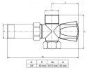 Eckventil mit Verlängerung 3/4"
